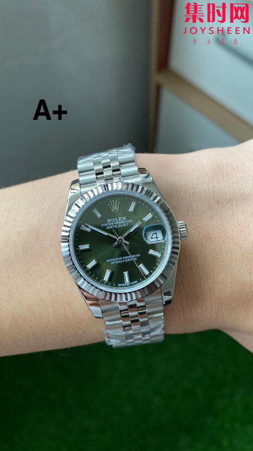 劳力士GS日志31系列 女款日志31mm 绿盘条丁 薄荷绿 女士腕表 2236机 新品劳力士女款蚝式日志型腕表31mm 到货 商品图8