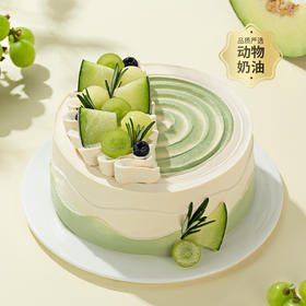 【乌龙蜜瓜】玫珑蜜瓜生日蛋糕，果茶CP新体验！脆甜蜜瓜+乌龙茶香，清爽解腻超好吃！一口沦陷，轻盈无负担！（深圳幸福西饼）