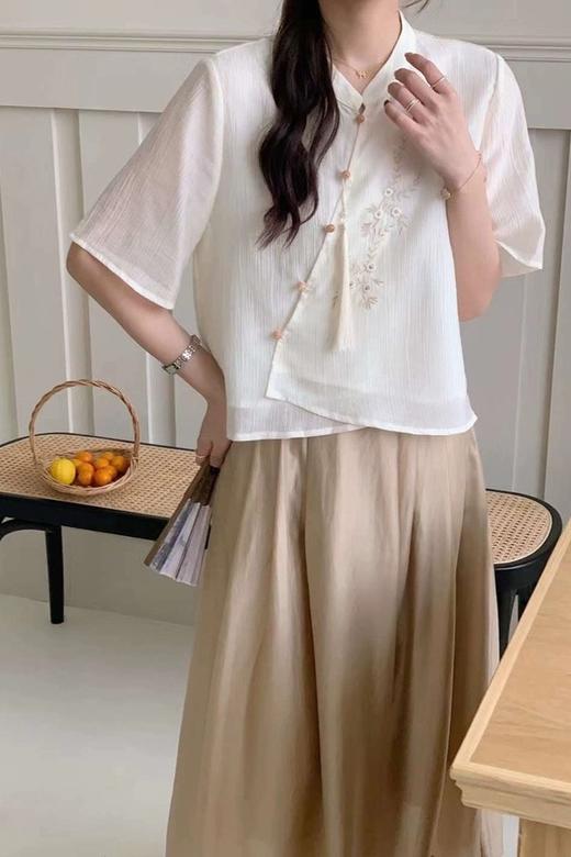 ELLA JADE 素雅中式刺绣不规则套装裙 20687 商品图1