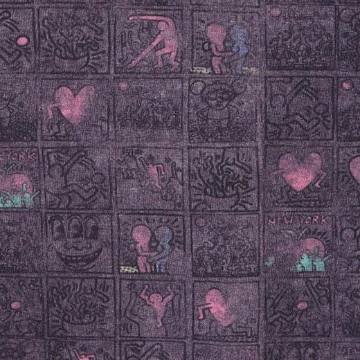 T4030夏季高级感新款男士美式格纹图案爱心印花短袖T恤百搭圆领上衣 商品图3