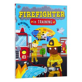 如何成为消防员 英文原版 Firefighter In Training 儿童英语启蒙科普活动游戏书 STEM知识百科绘本 亲子互动 英文版书籍