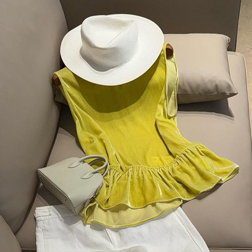 【部分现货】良木礼真丝丝绒上衣（23141-3） 商品图2