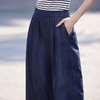【专属特价】熙世界阔腿裤女夏季薄款2025新款高腰垂感宽松休闲凉凉直筒长裤子 商品缩略图3