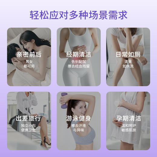 洁比兔女性私护清洁湿巾独立包装便携式亲密前后湿巾 商品图5