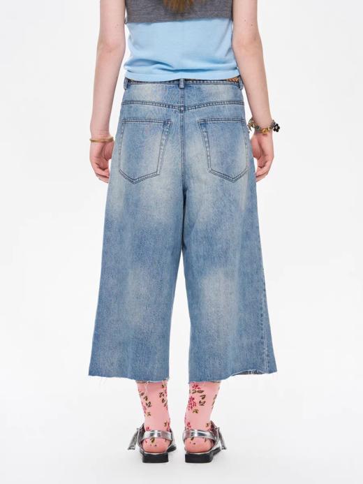 local tag/It25ssk45/冰蓝水洗牛仔八分裤 商品图3