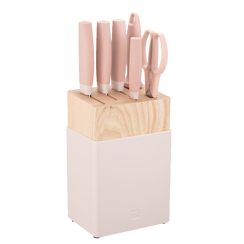 【仅自提】6920762540641 双立人ZWILLING 【心动粉粉】Now S多件套砍刀中片刀刀具套装切菜刀【七件套】