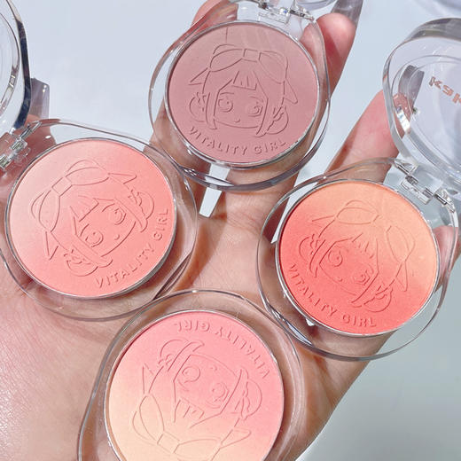 【元气少女渐变腮红】元气腮红自然裸色渐变腮红高光修容盘一体细腻不易飞粉女。ry 商品图0