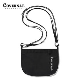 covernat韩国潮牌斜挎包男女织带细绳交叉带包袋黑色小包CO2200CB07