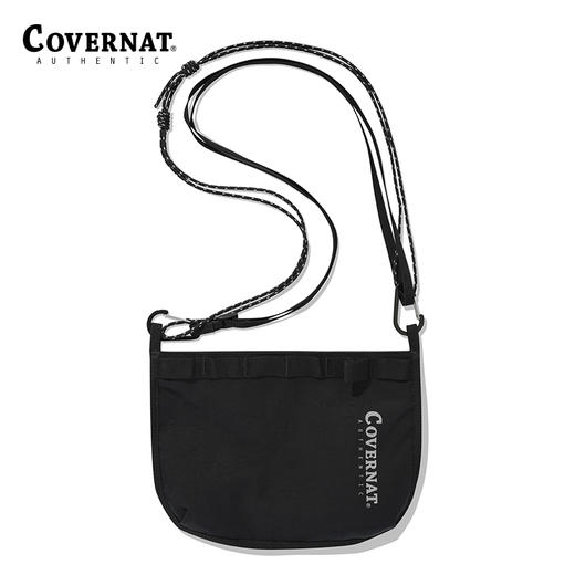 covernat韩国潮牌斜挎包男女织带细绳交叉带包袋黑色小包CO2200CB07 商品图0