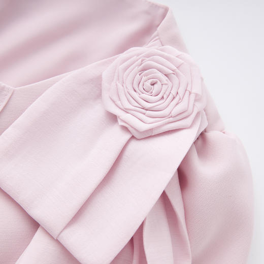 「高货wl」全新升级【铂金会员339/天猫459/差价120】(04225)洛诗琳精致优雅立体蝴蝶结连衣裙2025设计感收腰礼服裙女 商品图3