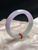 620340，52.7圈口，细糯化春彩正圈平安镯，半截粉紫色，飘阳绿色花，色泽清爽 商品缩略图1
