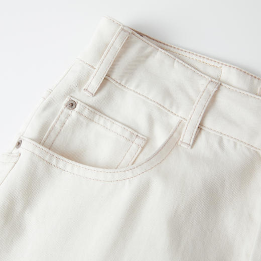 谜底牛仔裤女2025秋新品亲肤柔软舒适直筒撞色宽松百搭253MK1010 商品图3