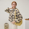 谜底衬衣长袖女2025秋季新品复古通勤短款原创印花衬衫253MC1025 商品缩略图2