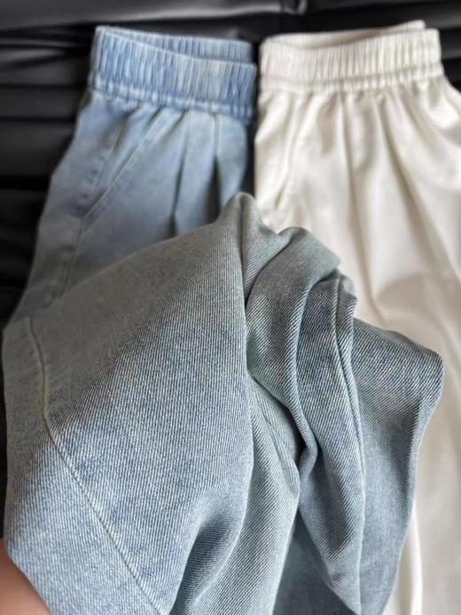 苏州高货【超薄水洗裸感牛仔面料】配享太届啊啊啊!可以防暑的天丝凉感裤，不起球不变形不缩水也不鼓包!高腰阔腿版型，显瘦显高，上身自带垂感 商品图2