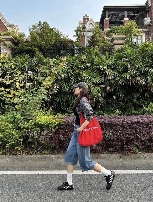 梨形天菜高腰A字韩版复古水洗七八分牛仔裤 商品图11