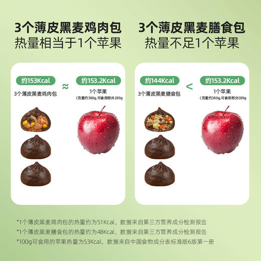 头厨 薄皮黑麦膳食包/薄皮黑麦鸡肉包 210g/6只/袋 商品图3