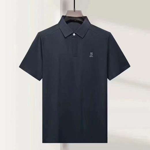 高端轻奢夏季桑蚕丝莱赛尔面料舒适柔软丝滑透气男士休闲翻领品质上衣  YH-2418* 商品图3