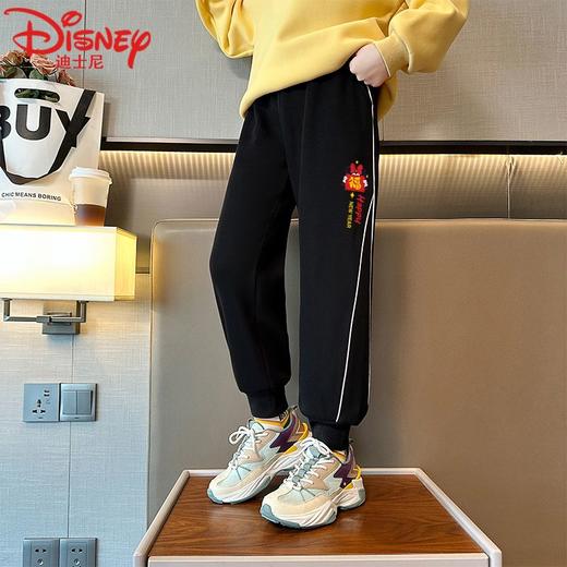迪士尼女童加绒裤子冬季加厚儿童卫裤一体绒女大童运动裤女孩冬装 商品图7