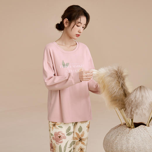 康妮雅女士长袖长裤套头套装 商品图3