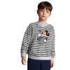 迪士尼男童加绒卫衣加厚冬季儿童打底衫半高领一体绒条纹上衣洋气 商品缩略图5