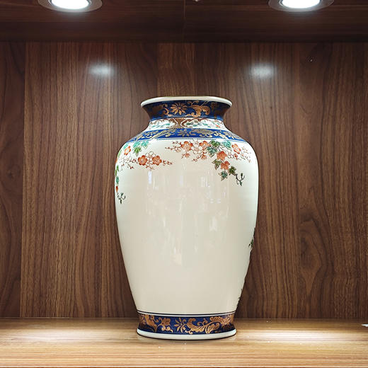 【旬彩 】有田烧弥左卫门窑染锦岩花鸟 花瓶 商品图1