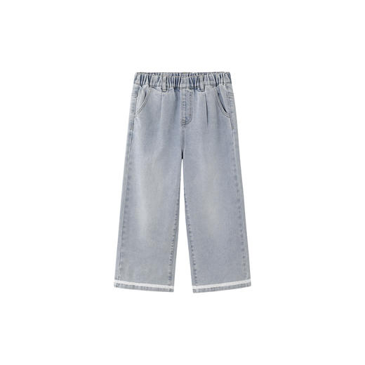 英氏女童洋气裤子春季装新款休闲百搭牛仔裤中大童女孩宽松长裤 商品图4