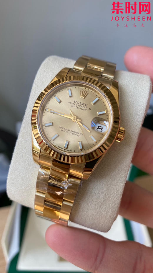 劳力士GS日志31系列 女款日志31mm 全金金盘条丁 女士腕表 2236机 新品劳力士女款蚝式日志型腕表31mm 到货 商品图3