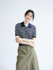 书卷气！2025法式优雅条纹三醋酸棉直筒短袖针织polo衫女夏新款 商品缩略图7