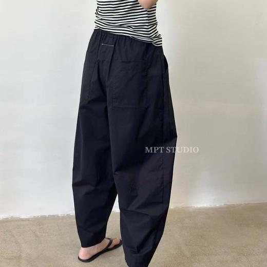 「K」洛诗琳13411极简松弛感萝卜裤2025夏季宽松慵懒休闲裤10407 商品图4