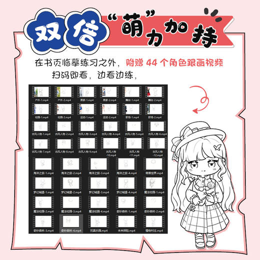 萌力满满 Q版人物插画临摹集 二次元插画基础入门小白自学教程 Q版人物表情动态人体结构造型技法 商品图2
