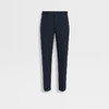 ZEGNA 杰尼亚 男士棉麻斜纹布西裤 深蓝色 UBI37A5 TR10 852 商品缩略图0