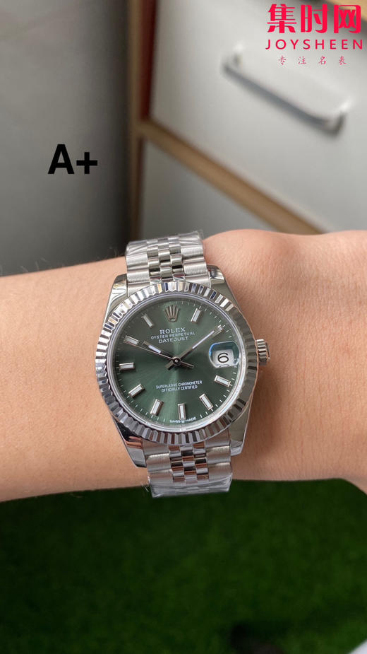 劳力士GS日志31系列 女款日志31mm 绿盘条丁 薄荷绿 女士腕表 2236机 新品劳力士女款蚝式日志型腕表31mm 到货 商品图8