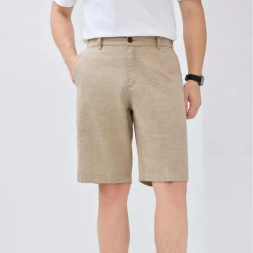 佐丹奴男装25年新款棉麻短裤01105207 商品图0