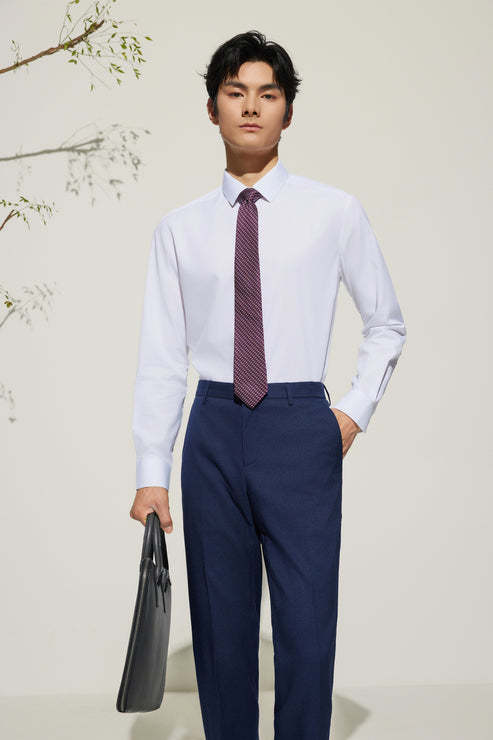 G2000男装SS25商场新款【免烫防皱/棉质桑蚕丝】通勤薄长袖衬衫51121622 商品图1