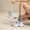 千百度银色珍珠厚底老爹鞋女款网面时尚运动休闲鞋A25385526 商品缩略图1