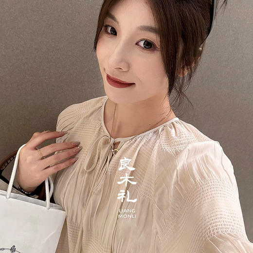 【预售7天】良木礼真丝系带上衣（6381） 商品图2
