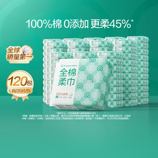 全棉时代便携棉柔巾-20抽*120包（整箱） 商品图0