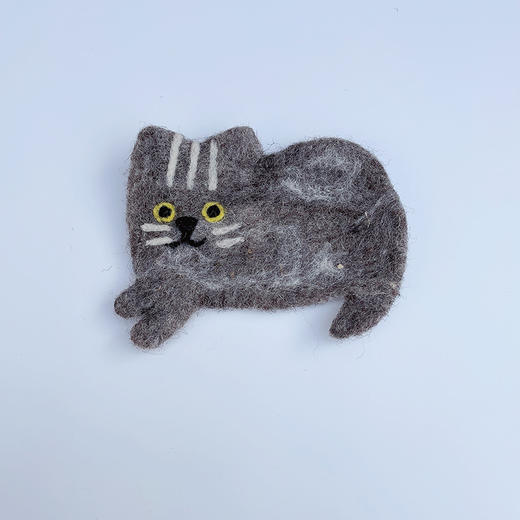 出口日本丑萌加厚可爱卡通猫咪茶杯垫羊毛毡杯垫桌面隔热垫礼物 商品图4