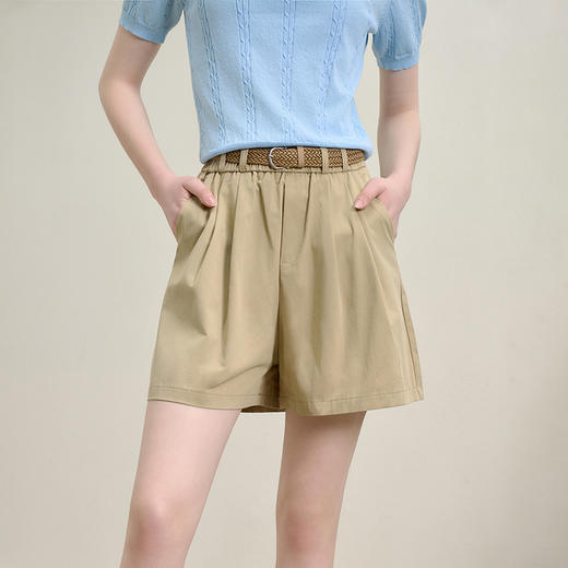 西遇宽松五分裤女夏季新款小个子休闲外穿显瘦高腰薄款短裤K0050881 商品图2
