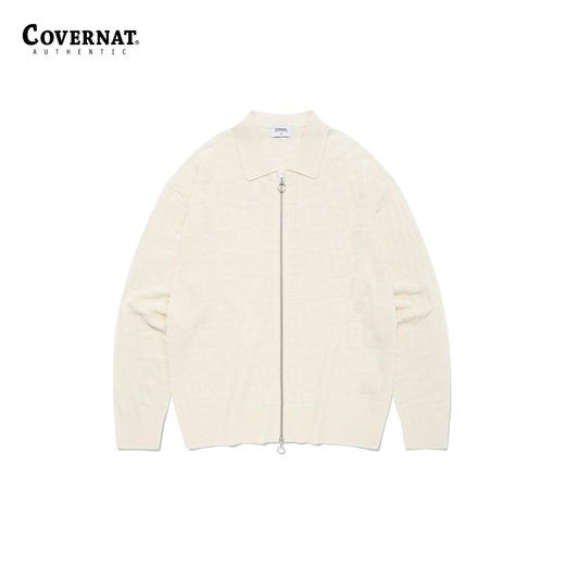 covernat韩国潮牌经典C LOGO图案拉链宽松舒适开衫2024春夏新品CO2401KT07 商品图0