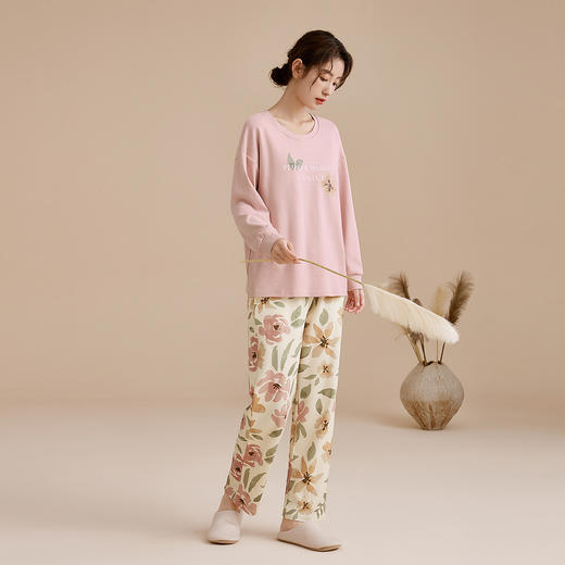 康妮雅女士长袖长裤套头套装 商品图1