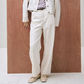 谜底牛仔裤女2025秋新品亲肤柔软舒适直筒撞色宽松百搭253MK1010