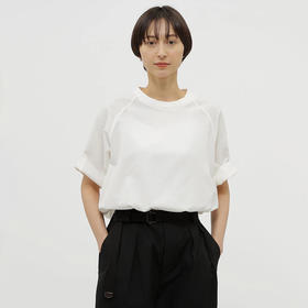 MHL Tee WASHED OUT COTTON LINEN 女式棉麻混纺水洗廓形短袖T恤
