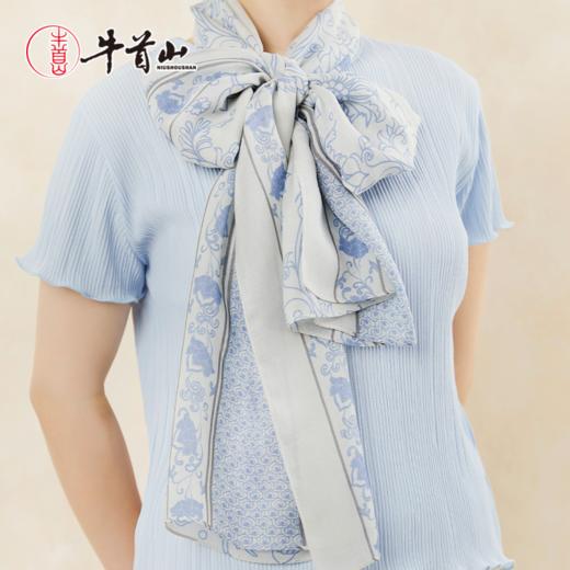 牛首山文创x万事利联名款云水禅心时尚百搭大尺寸丝巾围巾礼盒 商品图3
