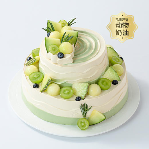 【乌龙蜜瓜】玫珑蜜瓜生日蛋糕，果茶CP新体验！脆甜蜜瓜+乌龙茶香，清爽解腻超好吃！一口沦陷，轻盈无负担！（深圳幸福西饼） 商品图3