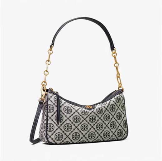 【爆款闪降，仅5单！】Tory Burch/汤丽柏琦 T Monogram提花腋下单肩斜挎包85137 -w 香港直邮 清关约7个工作日 商品图7