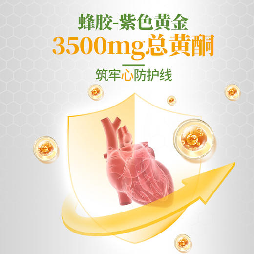 【增强免疫力】汪氏紫悦蜂胶软胶囊保健食品30g*3瓶 商品图2