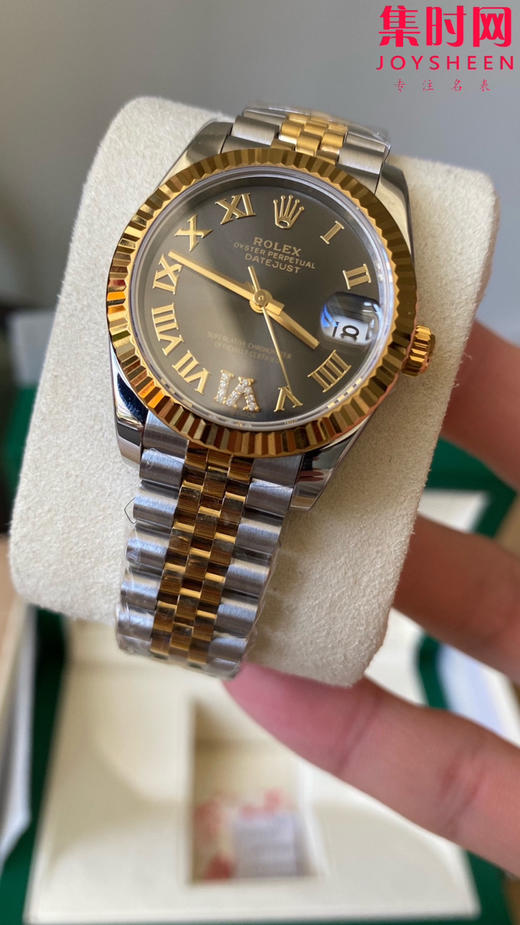 劳力士GS日志31系列 女款日志31mm 间金灰盘罗马面 女士腕表 2236机 新品劳力士女款蚝式日志型腕表31mm 到货 商品图3