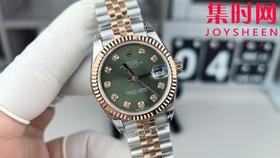 Rolex劳力士GS日志型系列 女款31mm 日志31系列 间玫金绿盘钻面 女士腕表 搭载改Cal.2236