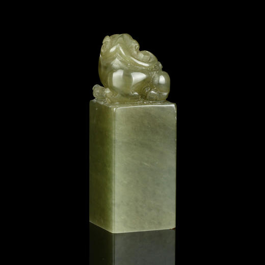 孤品016937-老性丹东冻石兽钮方章-2.5*2.5*6.9cm 商品图2
